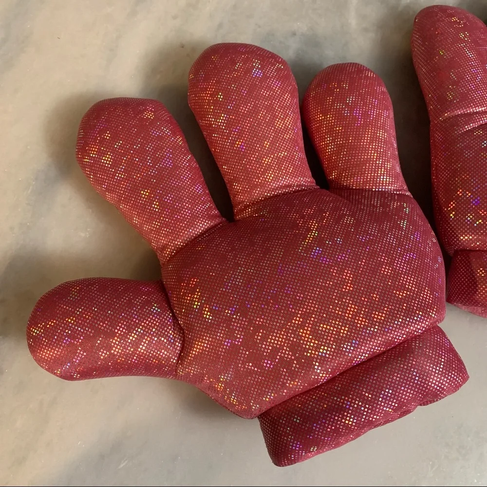 Disney Parks Store Mickey Minnie Mouse Plush Big PINK hands gloves 10